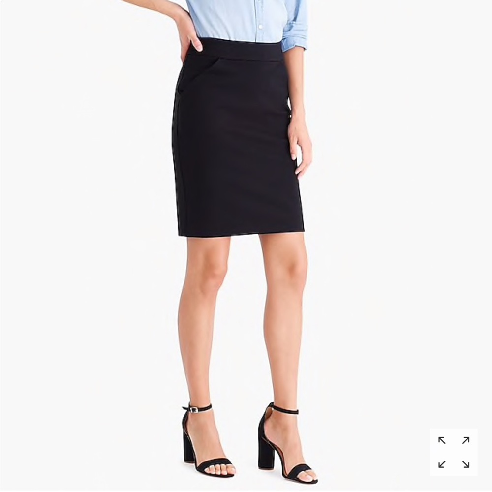 J. Crew Black Pencil Skirt - size 6